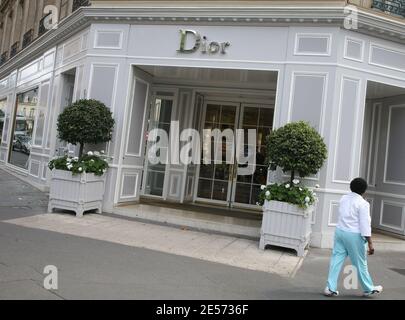 Dior Boutique on Avenue Montaigne in Paris France on August 20