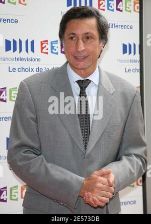 France Televisions' president Patrick de Carolis attends the press conference of 'France Televisions' in Paris, France on August 28, 2008. Photo by Guignebourg-Gorassini/ABACAPRESS.COM Stock Photo