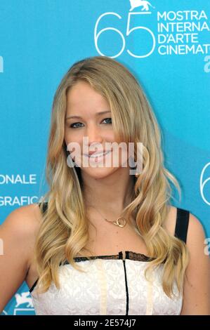 US actress Jennifer Lawrence poses at a photocall for the film 'The Burning Plain', at the Palazzo del Casino on Venice Lido, Italy on August 29, 2008, during the 65th Mostra Venice Film Festival. Photo by Thierry Orban/ABACAPRESS.COM Stock Photo
