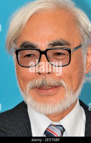 Japanese director Hayao Miyazaki attends the 'Ponyo on the Cliff by the Sea' photocall at the Piazzale del Casino during on Venice Lido, the 65th Venice Film Festival on August 31, 2008 in Venice, Italy. Photo by Thierry Orban/ABACAPRESS.COM Stock Photo