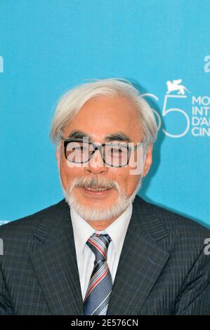 Japanese director Hayao Miyazaki attends the 'Ponyo on the Cliff by the Sea' photocall at the Piazzale del Casino during on Venice Lido, the 65th Venice Film Festival on August 31, 2008 in Venice, Italy. Photo by Thierry Orban/ABACAPRESS.COM Stock Photo