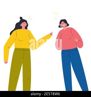 Concept of family quarrel, conflict. Stock Vector