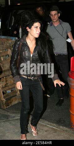 AVRIXPHOTO.COM UK Singer Amy Winehouse takes a stroll in New York with fiance Blake Fielder-Civil, stopping to sign autographs and pose for pictures with fans on the evening of the last of her sold-out shows at the Highline Ballroom. New York,NY. 5/9/07.  [[faa]] Stock Photo