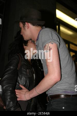 AVRIXPHOTO.COM UK Singer Amy Winehouse takes a stroll in New York with fiance Blake Fielder-Civil, stopping to sign autographs and pose for pictures with fans on the evening of the last of her sold-out shows at the Highline Ballroom. New York,NY. 5/9/07.  [[faa]] Stock Photo