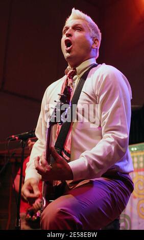 Chris Demakes of Less than Jake performs in concert at Club Revolution. Ft. Lauderdale, Fla. 7/23/07.     [[fam]] Stock Photo