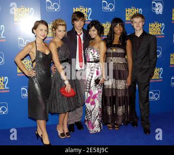 The cast of "High School Musical 2" at their European Premiere at the O2 Arena. London, UK. 9/2/07.    [[map]] Stock Photo