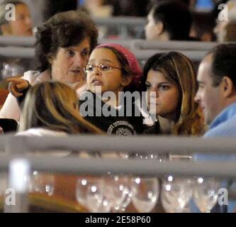 Athena Onassis de Miranda and her daughter, Viviane de Miranda, cheered on Athena's husband, Alvaro Alfonso de Miranda Neto ('Doda')  at the Onassis Equestrian Events held at the Olympic Equestrian Centre in Markopoulo. Athens, Greece. 10/4/07.    [[aav]] Stock Photo