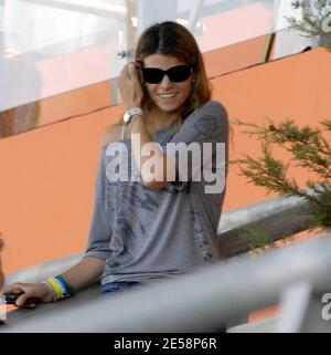 Athena Onassis de Miranda and her daughter, Viviane de Miranda, cheered on Athena's husband, Alvaro Alfonso de Miranda Neto ('Doda')  at the Onassis Equestrian Events held at the Olympic Equestrian Centre in Markopoulo. Athens, Greece. 10/4/07.    [[aav]] Stock Photo