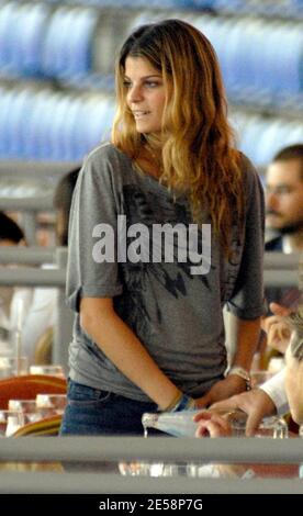 Athena Onassis de Miranda and her daughter, Viviane de Miranda, cheered on Athena's husband, Alvaro Alfonso de Miranda Neto ('Doda')  at the Onassis Equestrian Events held at the Olympic Equestrian Centre in Markopoulo. Athens, Greece. 10/4/07.    [[aav]] Stock Photo