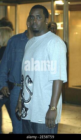 Exclusive!! P Diddy puts in a hard day at the office. Diddy, dressed down in jeans, flip flops and socks, was spotted leaving his Bad Boy Entertainment headquarters after dark. New York, NY. 10/23/07.   [[faa]] Stock Photo