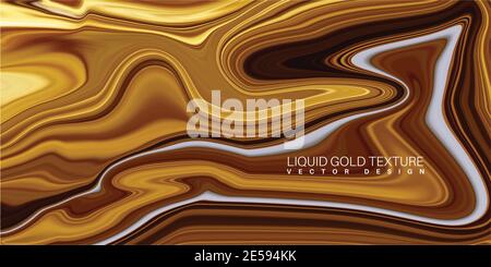 liquid gold abstract texture. vector illustration background design Stock Vector