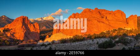 Garden of the Gods is a public park located in Colorado Springs, Colorado, United States. Stock Photo