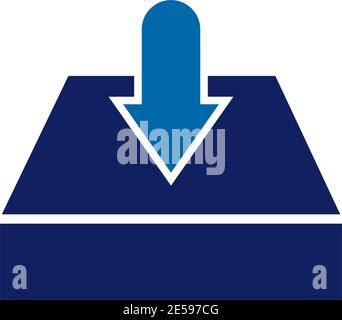 Download icon logo design vector illustration template Stock Vector