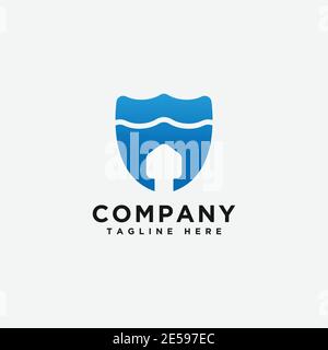 shield arrow finance logo design vector Stock Vector