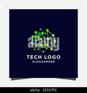 Technology logo design template vector illustration Stock Vector
