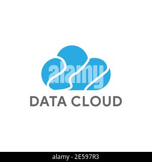 Cloud tech logo design vector design Stock Vector