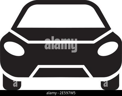 Automotive logo design with using car icon frontview vector illustration template Stock Vector