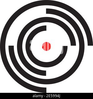 Target point icon logo design vector illustration template Stock Vector