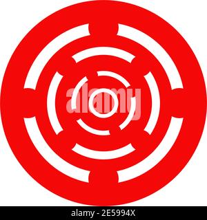 Target point icon logo design vector illustration template Stock Vector