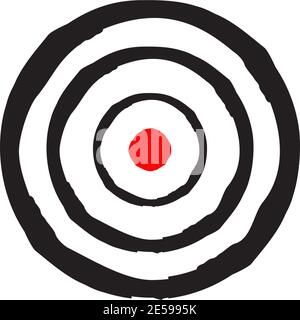 Target point icon logo design vector illustration template Stock Vector