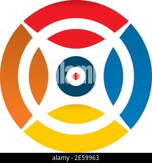 Target point icon logo design vector illustration template Stock Vector