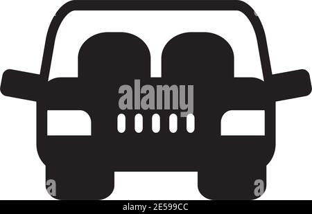 Automotive logo design with using car icon frontview vector illustration template Stock Vector