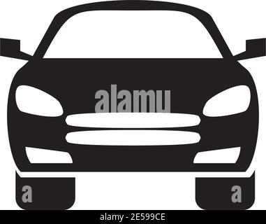 Automotive logo design with using car icon frontview vector illustration template Stock Vector