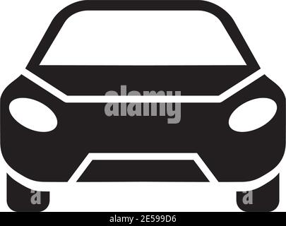 Automotive logo design with using car icon frontview vector illustration template Stock Vector