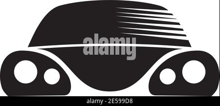 Automotive logo design with using car icon frontview vector illustration template Stock Vector