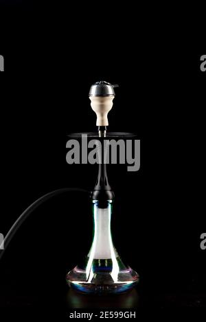 New hookah isolated on black background, copy space Stock Photo