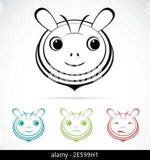 Vector of a bee on white background. Easy editable layered vector illustration. Wild Animals. Stock Vector