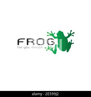 Vector of frog design on white background. Amphibian. Animal. Frog logo or Icon. Easy editable layered vector illustration. Stock Vector