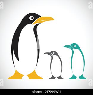 Vector of penguin on white background. Easy editable layered vector illustration. Wild Animals. Stock Vector