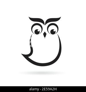 Vector images of owl design on a white background. Vector owl for your design. Stock Vector
