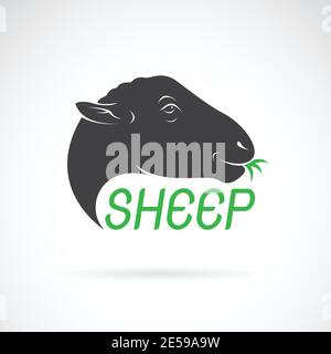 Vector of sheep head design on white background. Wild Animals. Easy editable layered vector illustration. Stock Vector