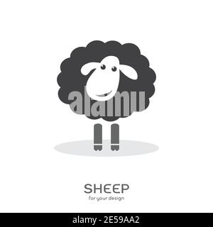 Vector of a sheep design on white background. Easy editable layered vector illustration. Animals. Stock Vector
