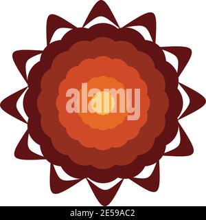 Aboriginal art dots painting icon logo design vector template Stock Vector