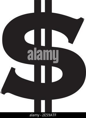 Dollar currency icon logo design inspiration vector template Stock Vector
