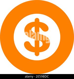 Dollar currency icon logo design inspiration vector template Stock Vector