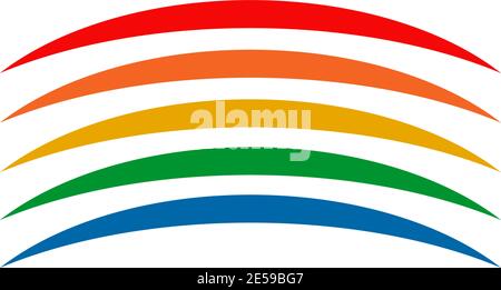 Rainbow icon logo design vector template Stock Vector