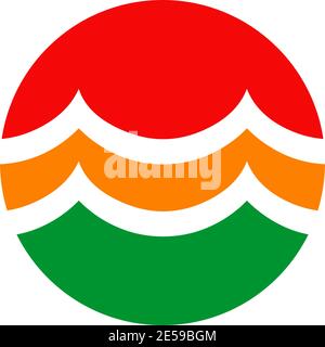 Rainbow icon logo design vector template Stock Vector