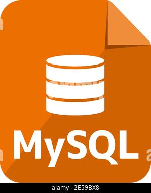 MySQL | Major Database format vector icon illustration  ( color version ) Stock Vector