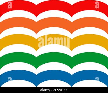 Rainbow icon logo design vector template Stock Vector