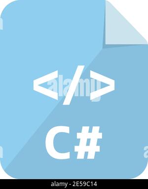 C# icon | Major programming language vector icon illustration  ( color version ) Stock Vector