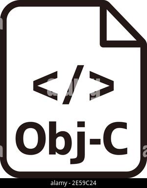 Objective-C icon | Major programming language vector icon illustration Stock Vector