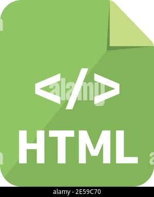 HTML icon | Major programming language vector icon illustration  ( color version ) Stock Vector
