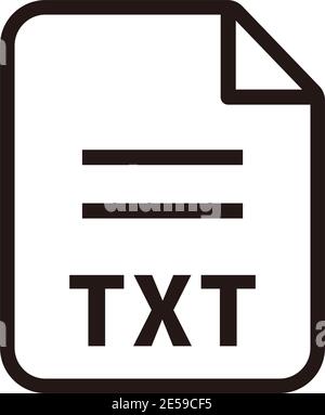 TXT icon | Major file format vector icon illustration Stock Vector