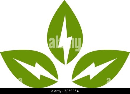 Green energy eco logo design inspiration vector template Stock Vector