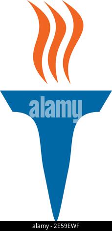 Torch icon logo design inspiraiton vector template Stock Vector
