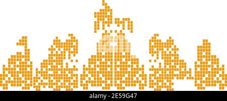 City scape inspiration  illustration logo design vector template Stock Vector